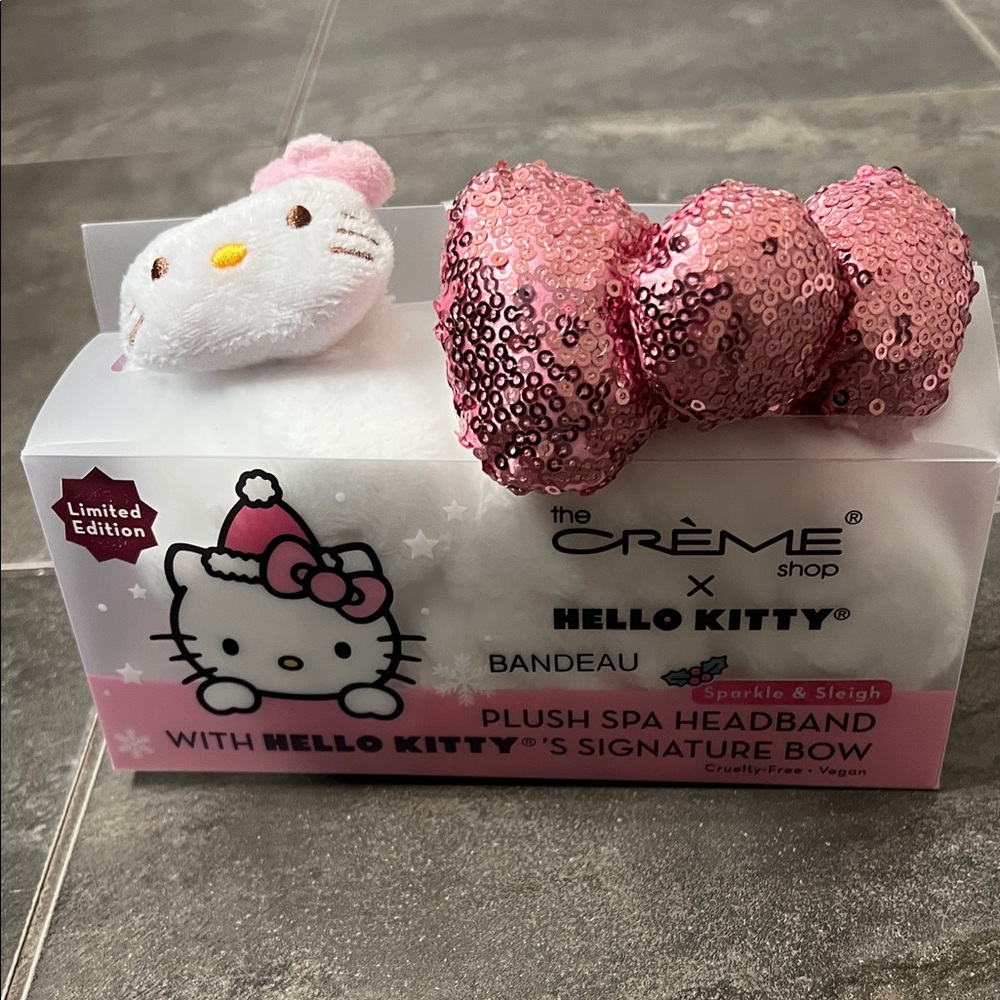 Hello Kitty Pink Sequin Bow Spa Headband
